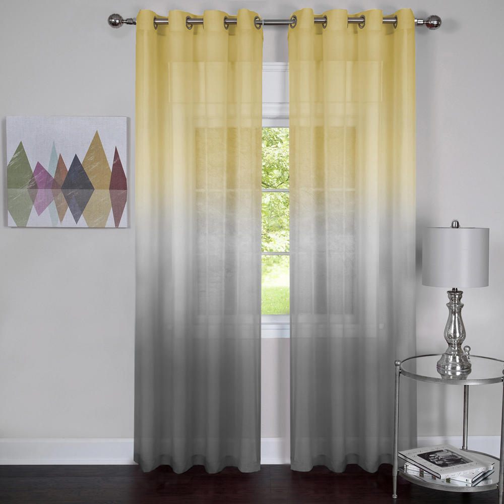 Achim Home Furnishing: Rainbow Grey Faded Modern Window Curtain Panel