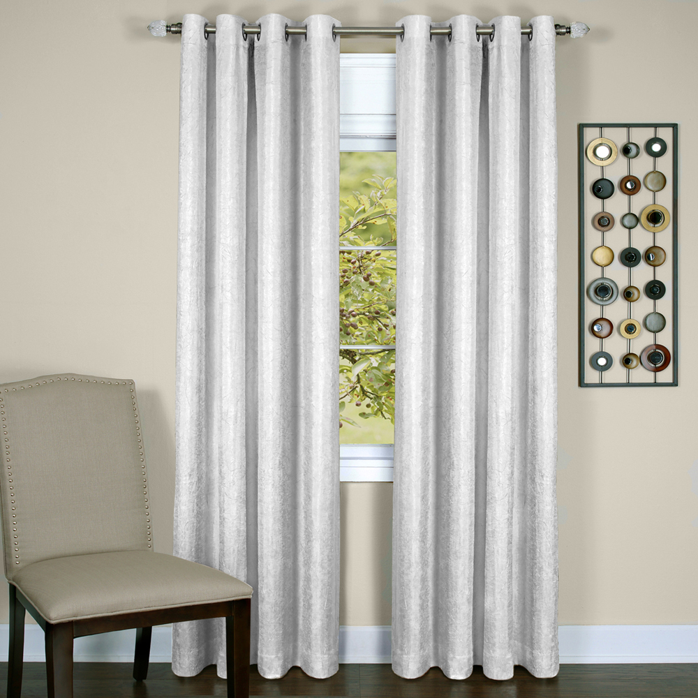 Achim Home Furnishing: Taylor White Solid Contemporary Blackout Window Curtain Panel