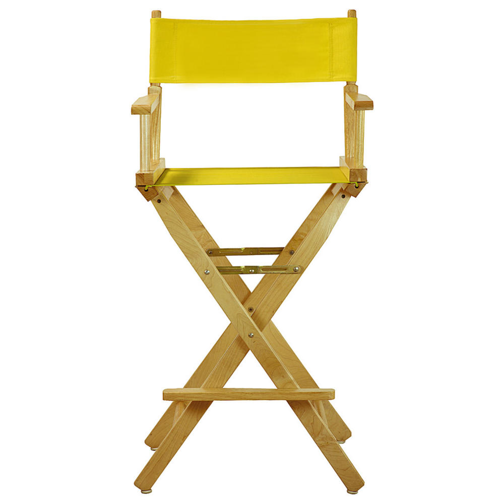Casual Home 30" Director's Chair Natural Frame, Yellow Canvas
