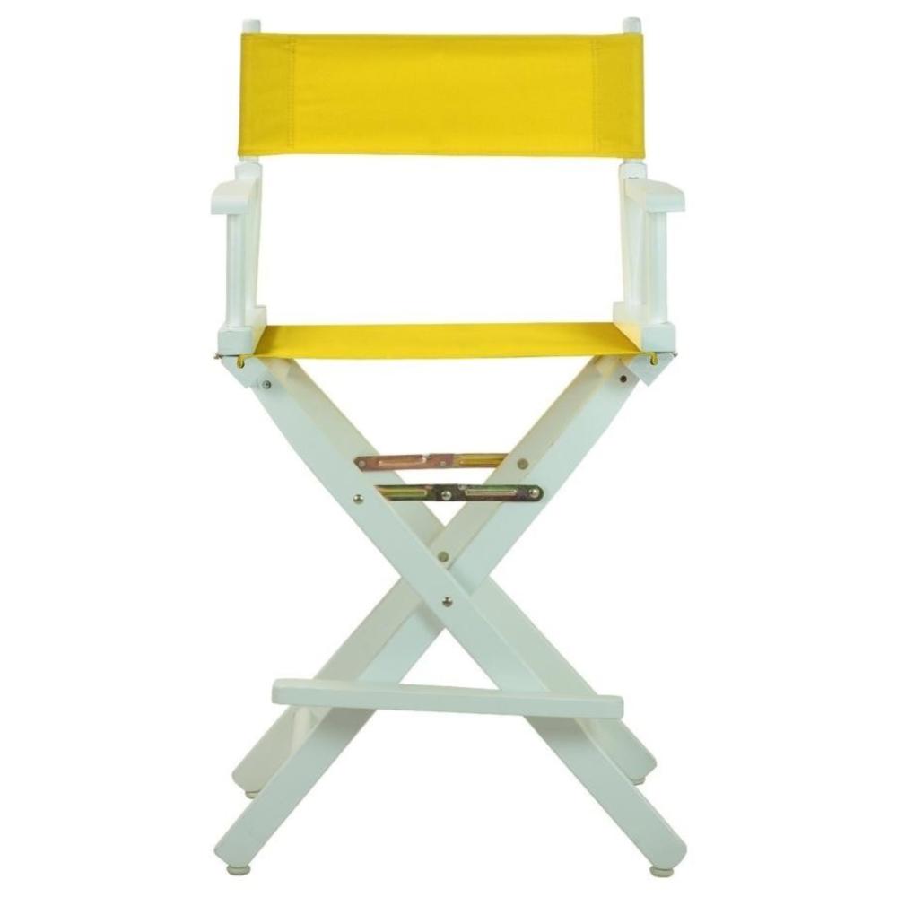 Casual Home 24" Director's Chair White Frame, Gold Canvas