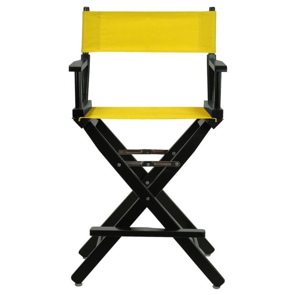 Casual Home 24" Director's Chair Black Frame, Gold Canvas