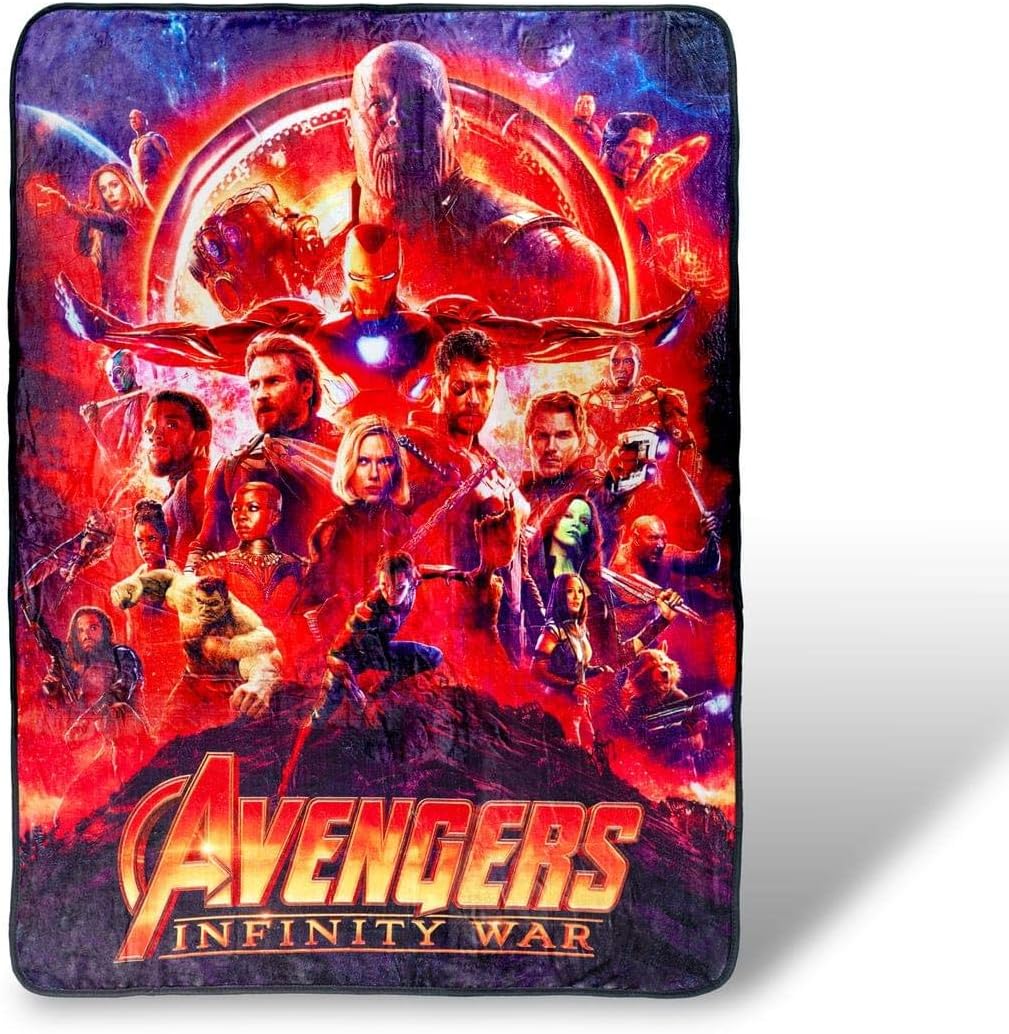 Marvel Avengers Infinity War Fleece Blanket| Licensed Marvel Merchandise | 45x60 Inches