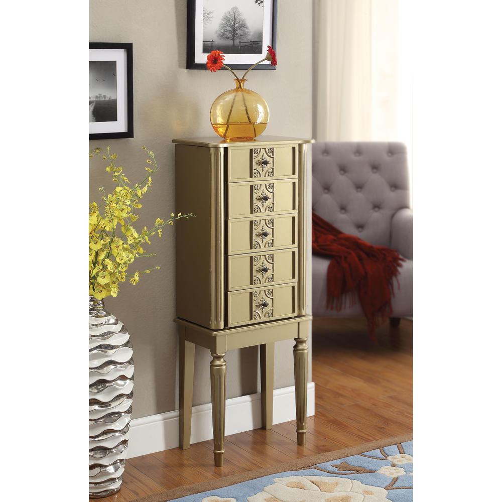 Acme Furniture Tammy - Jewelry Armoire Gold