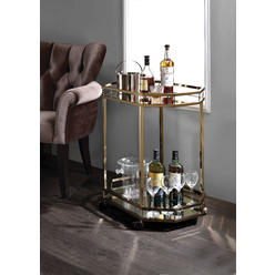 Acme Furniture Lacole - Serving Cart Champagne & Mirror