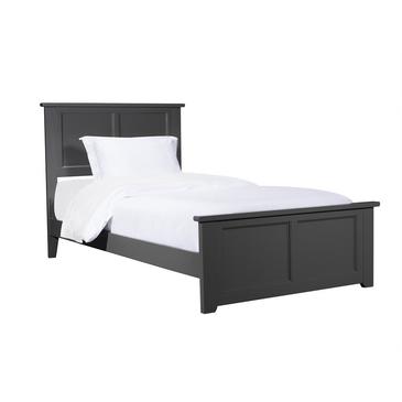 Atlantic Madison Traditional Bed w/Matching Footboard in Atlantic Grey Twin XL