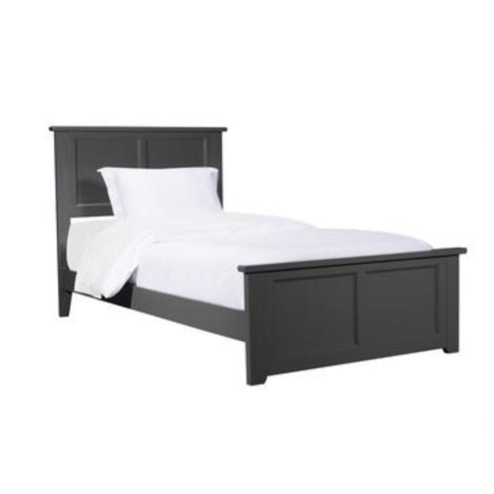 Atlantic Madison Traditional Bed w/Matching Footboard in Atlantic Grey Twin XL