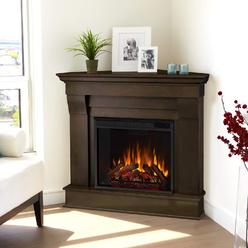 Real Flame Store Chateau Corner Electric Fireplace in Dark Walnut by Real Flame