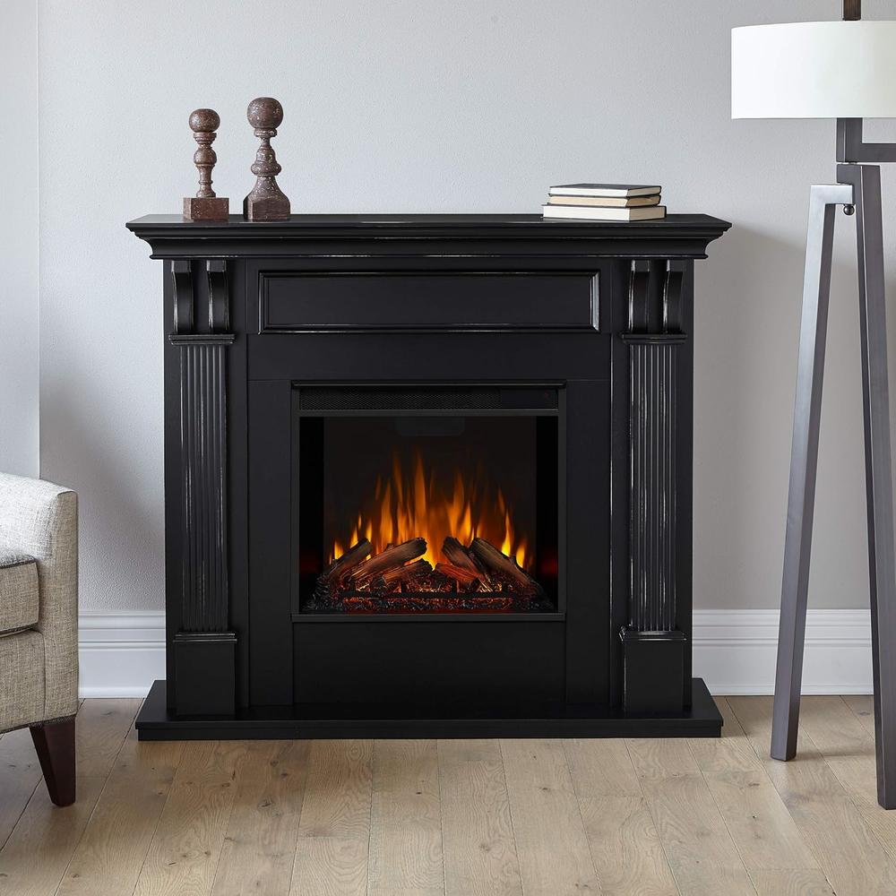 Real Flame Store Ashley Indoor Electric Fireplace in Black Wash by Real Flame