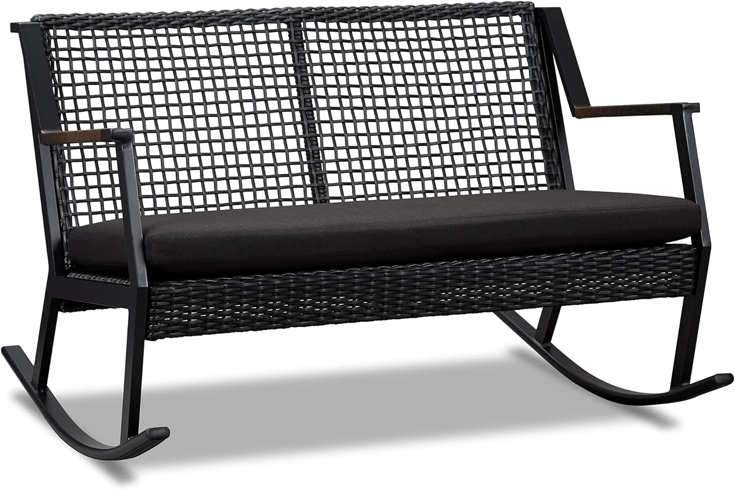 Real Flame Store Calvin Two Seat Rocker in Black by Real Flame
