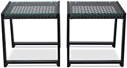 Real Flame Store Calvin End Tables in Black Set of Two by Real Flame