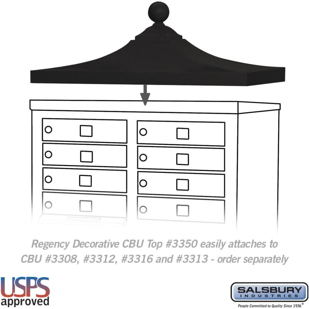 Salsbury Industries Regency Decorative CBU Top - Black