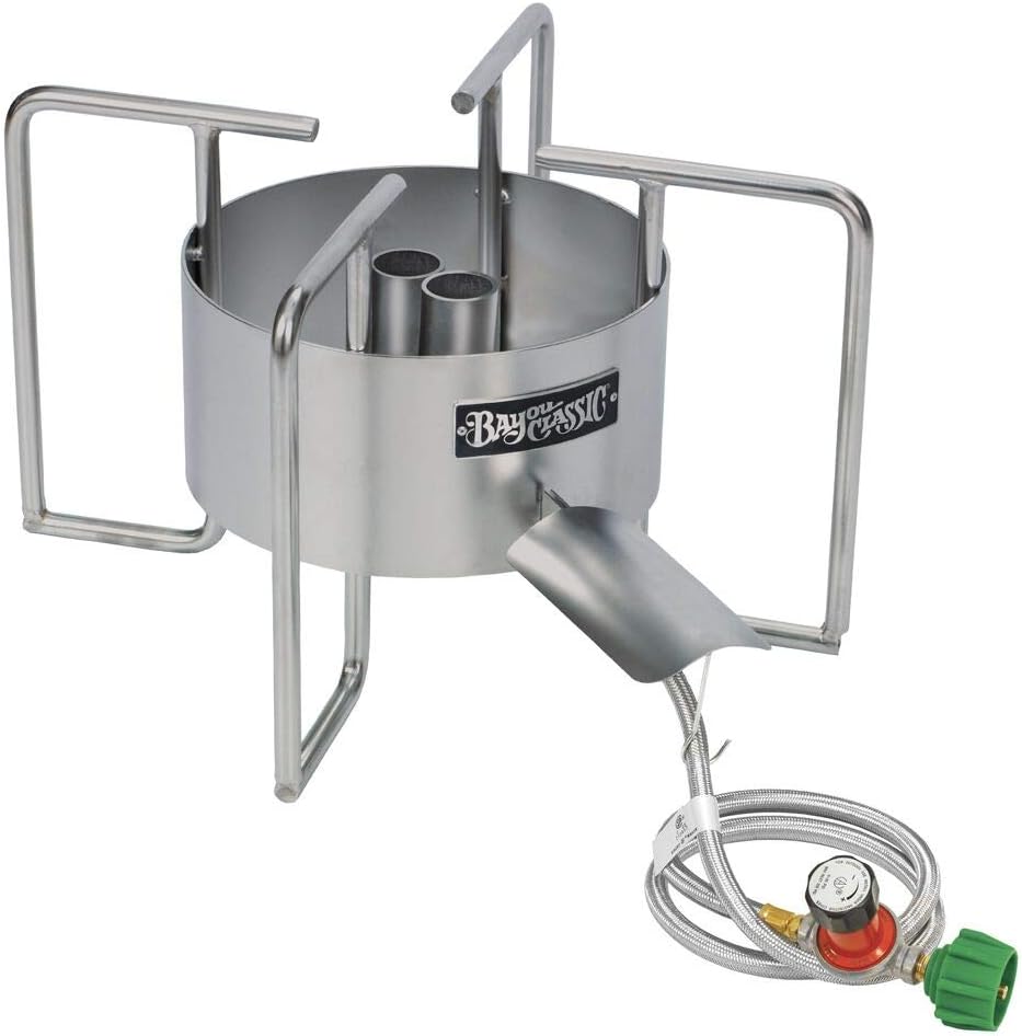 Bayou Classic SS40 22 Inch Stainless Steel Dual Jet Burner Crawfish Cooker