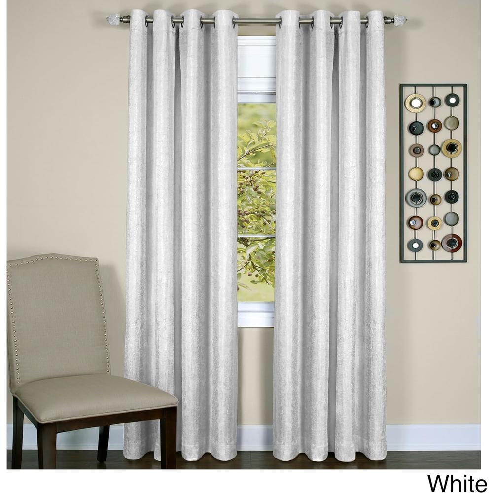 Achim Home Furnishing: Taylor White Solid Contemporary Blackout Window Curtain Panel