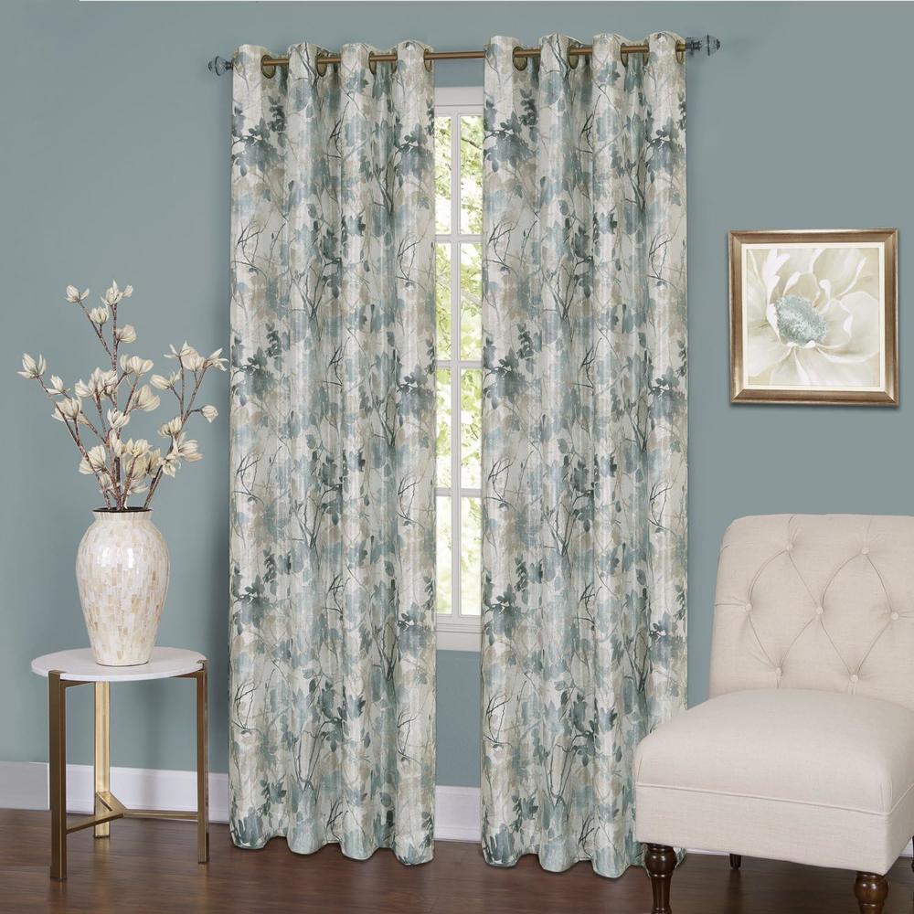 Achim Home Furnishing: Tranquil Mist Floral Modern Blackout Window Curtain Panel