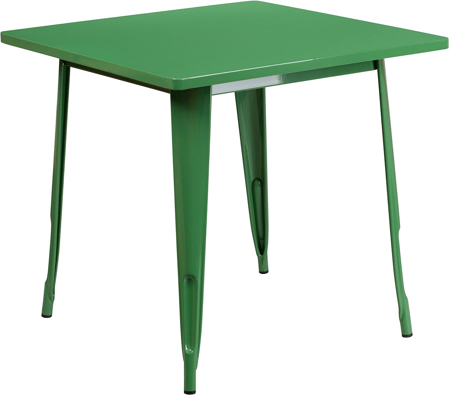 Flash Furniture 31.5'' Square Green Metal Indoor-Outdoor Table Set with 4 Arm Chairs - ET-CT002-4-70-GN-GG