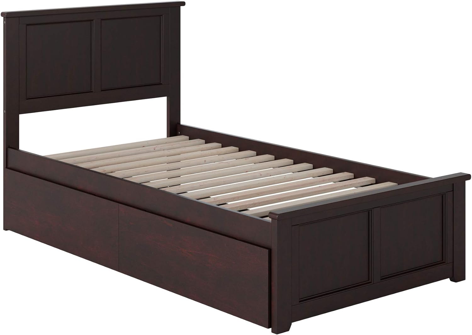 Atlantic Furniture AR8626111 Madison Match Footboard with Urban Bed Drawers x 1 - Espresso&#44; Twin Size