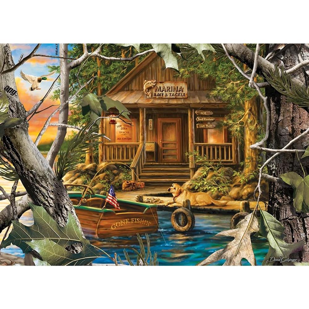 MasterPieces Realtree 1000 Puzzles Collection - Gone Fishing 1000 Piece Jigsaw Puzzle