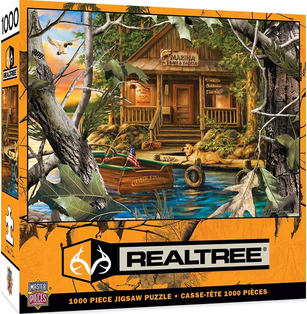 MasterPieces Realtree 1000 Puzzles Collection - Gone Fishing 1000 Piece Jigsaw Puzzle