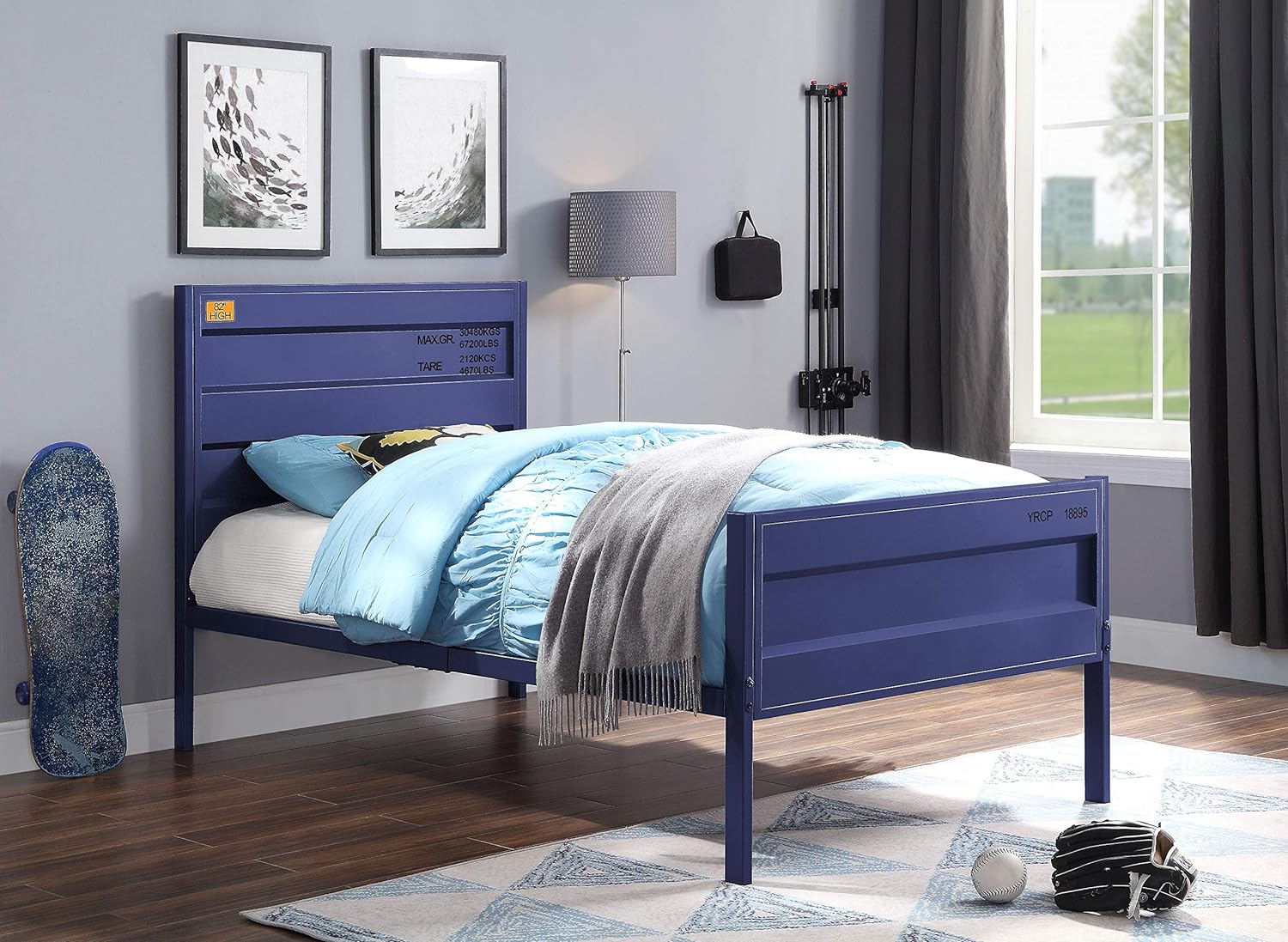 Acme Furniture Full Bed - Blue Tianjin