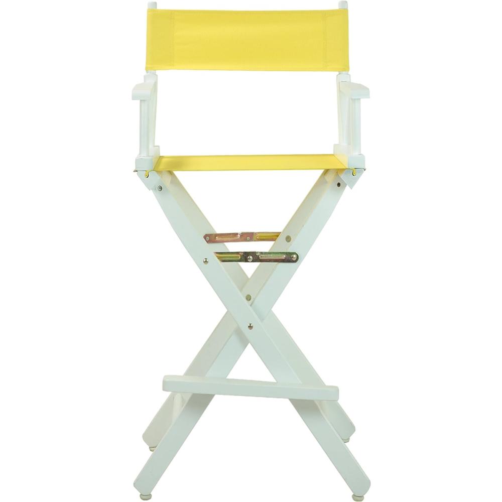 Casual Home 30" Director's Chair White Frame, Yellow Canvas