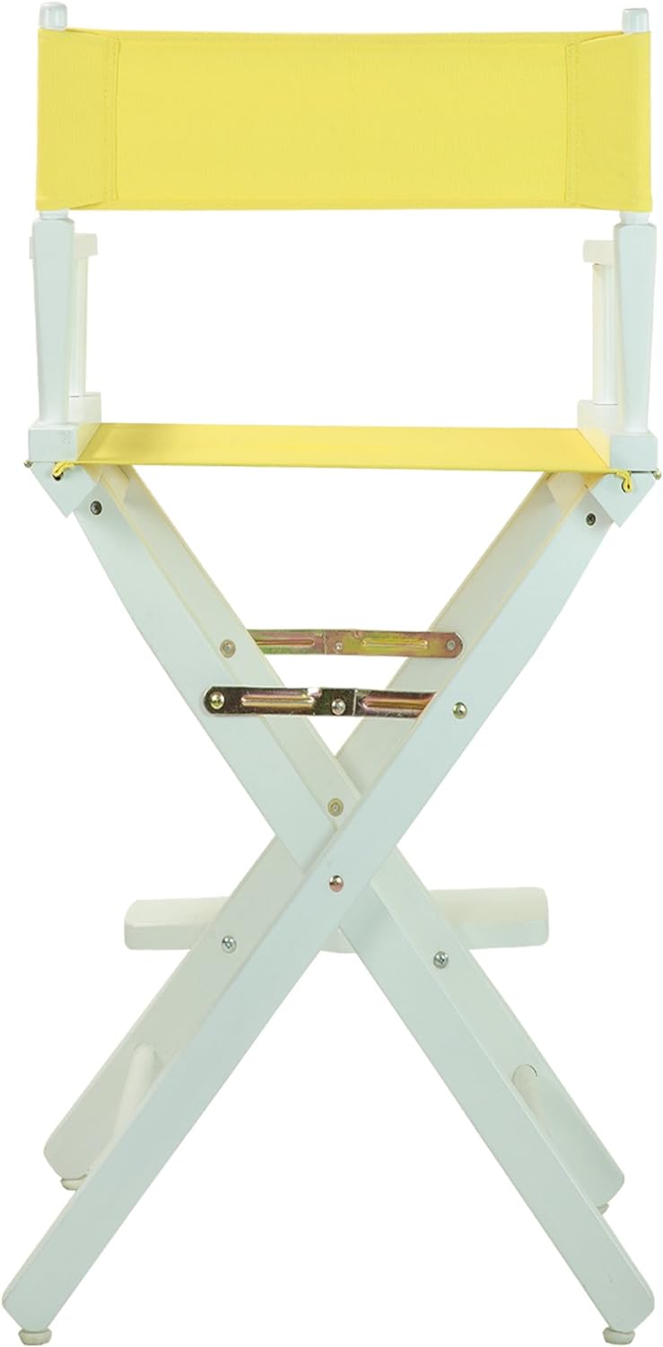Casual Home 30" Director's Chair White Frame, Yellow Canvas