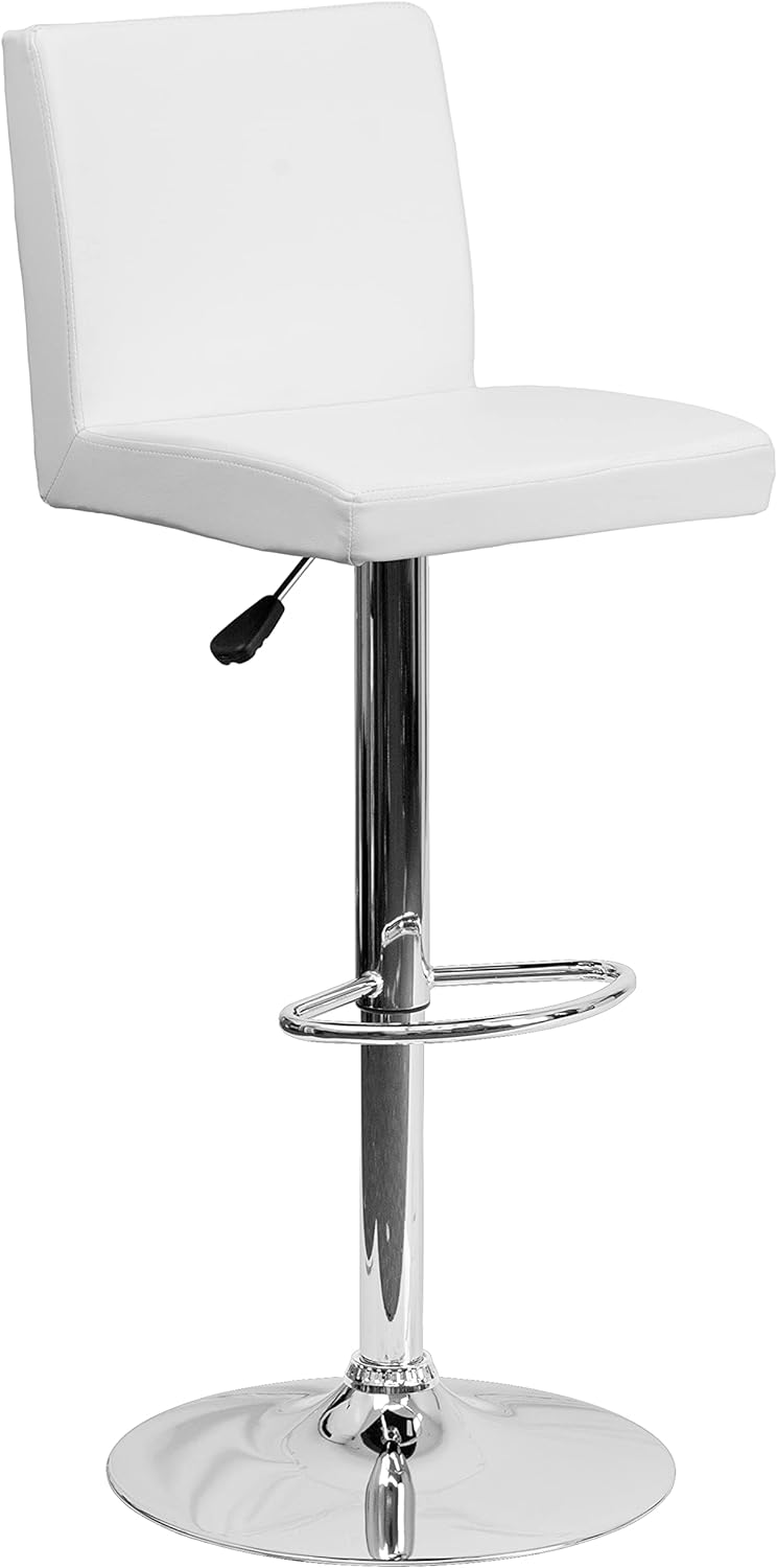 Flash Furniture White Contemporary Barstool, White - CH-92066-WH-GG