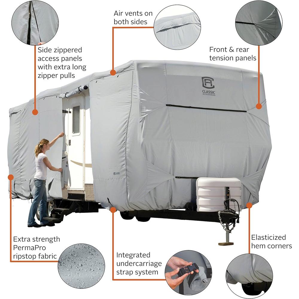 Classic Accessories Classic Accesories Travel Trailor Cover 27-30' length x 118" Max Height