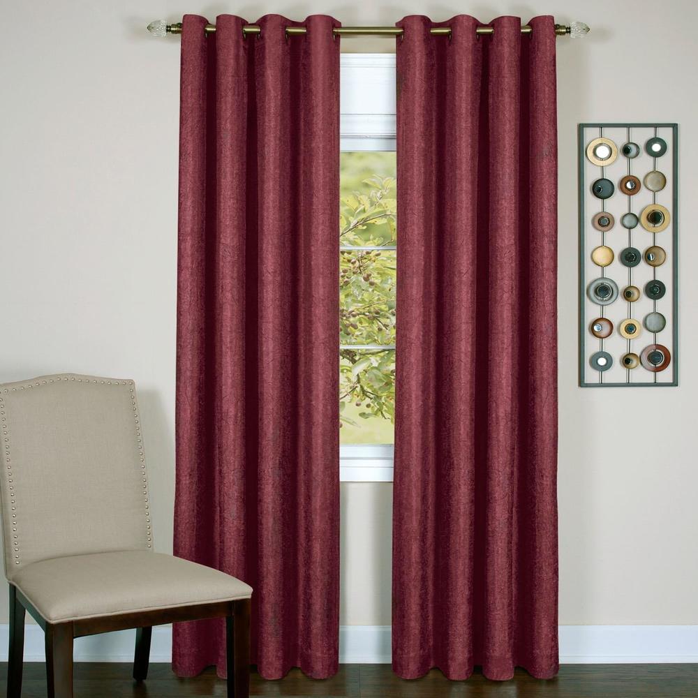 Achim Home Furnishing: Taylor Burgundy Solid Contemporary Blackout Window Curtain Panel