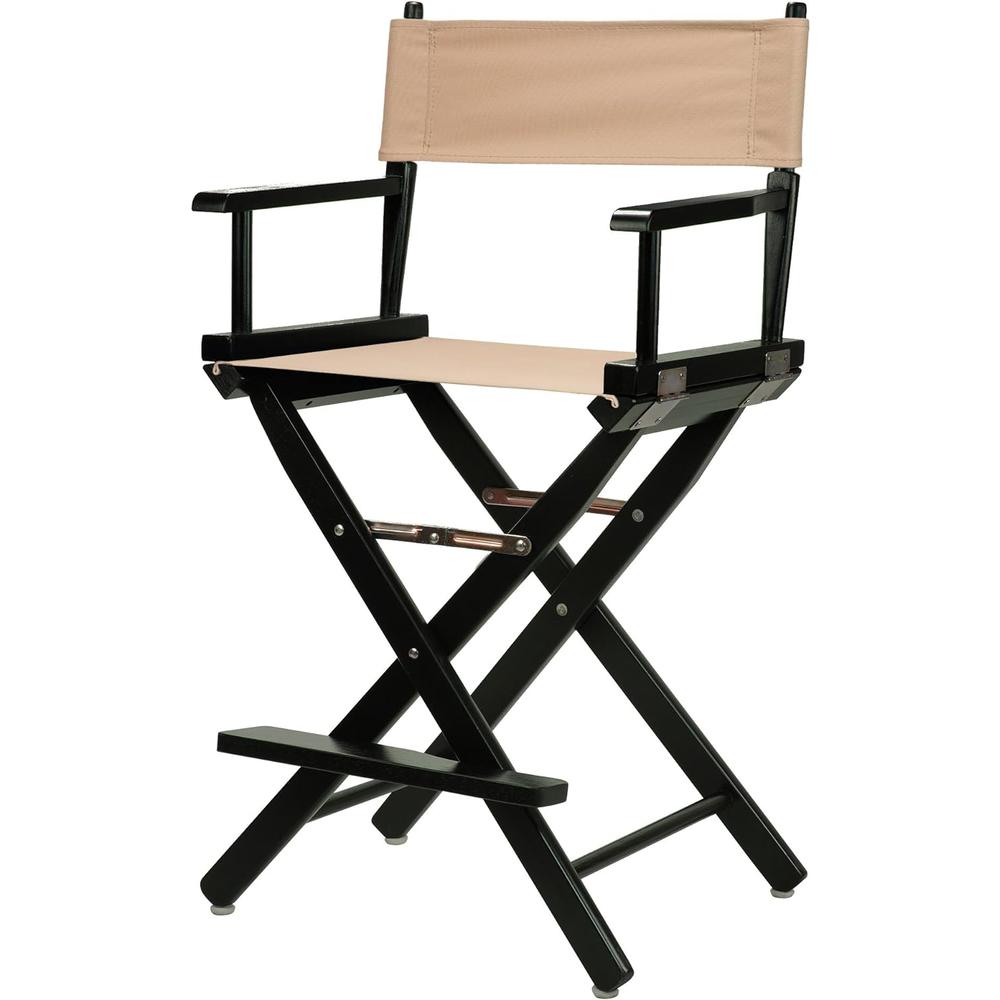 Casual Home 24" Director's Chair Black Frame, Tan Canvas