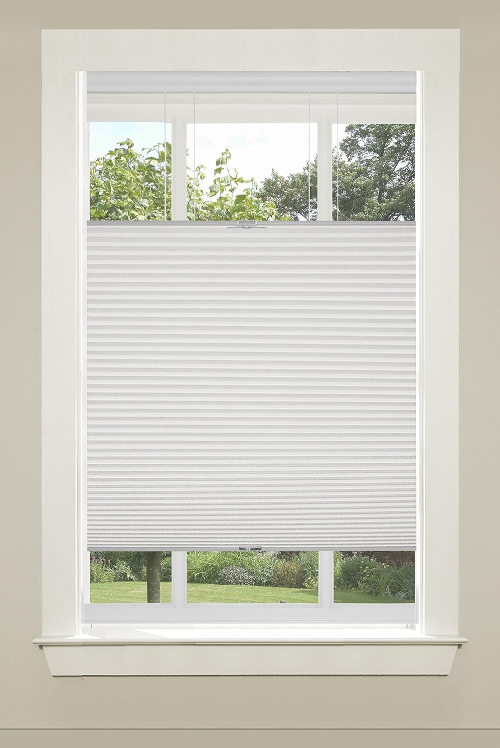 Achim Importing Co. Top Down-Bottom Up Cordless Honeycomb Cellular Shade 35x64 White