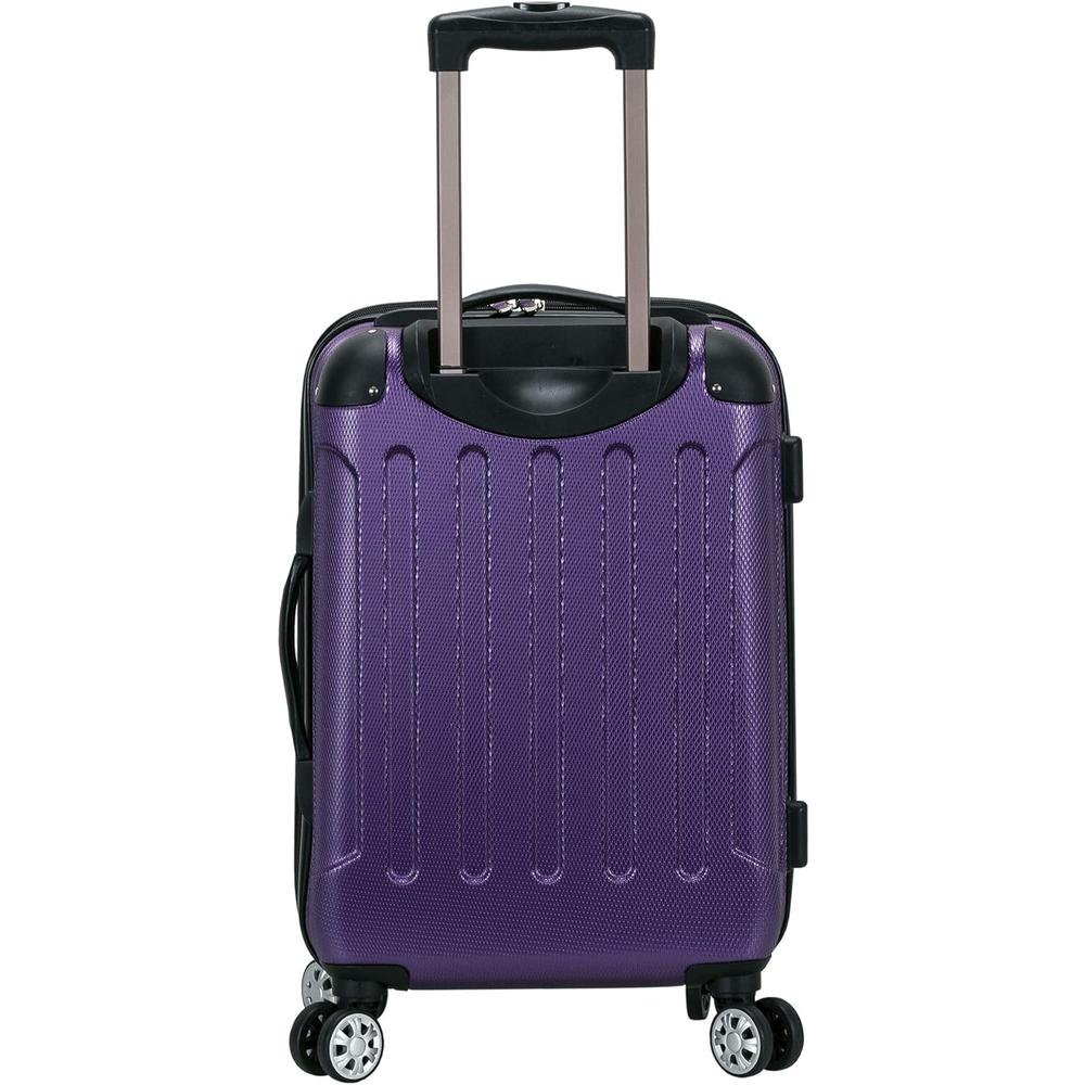 Rockland London Hardside Spinner Wheel Luggage, Purple, 3-Piece Set (20/24/28)