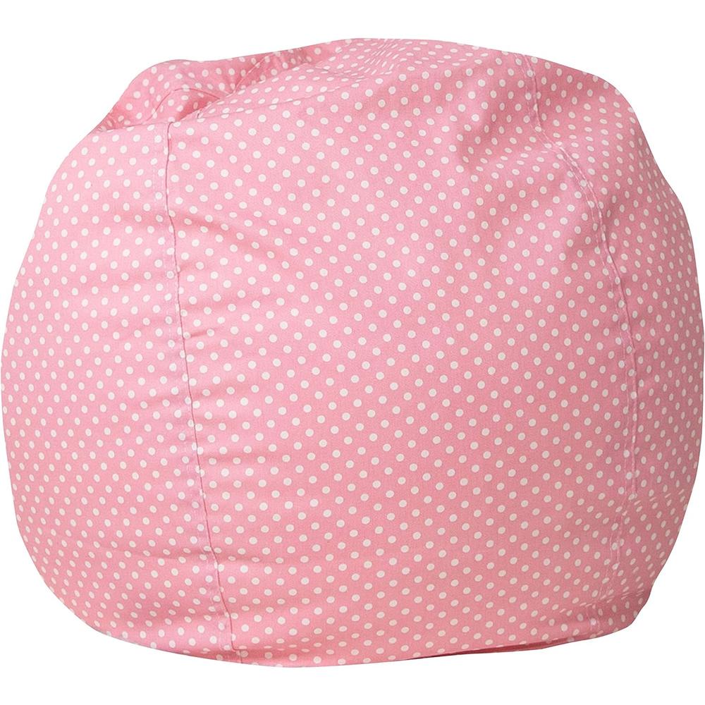Flash Furniture Small Light Pink Dot Bean Bag Chair for Kids and Teens