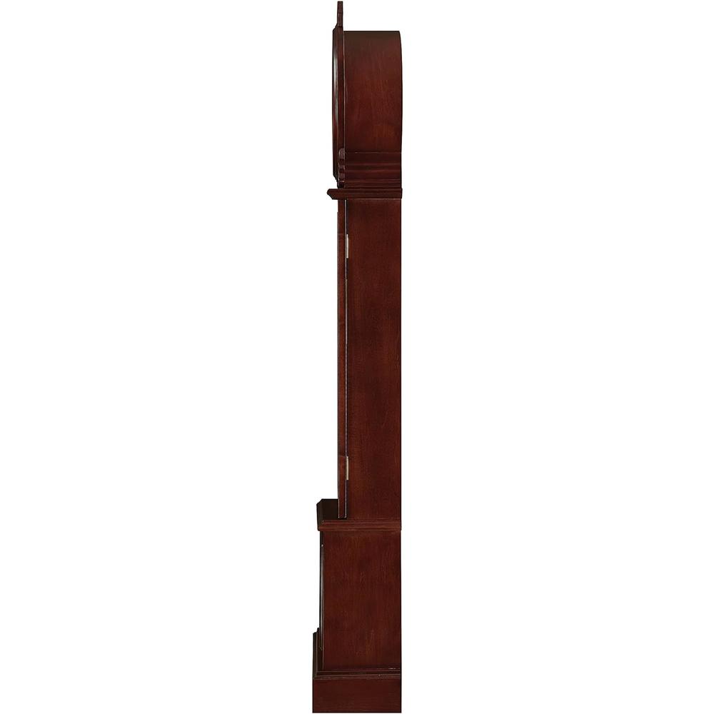 Coaster Home Furnishings Grandfather Clock with Chime Brown Red