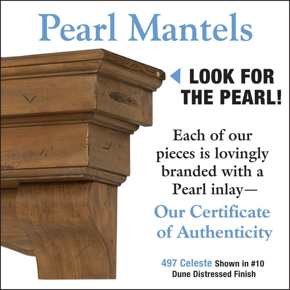 Pearl Mantels Corp. Pearl Mantels 496-60-50 Lexington Mantel Shelf, 60-Inch, Medium Rustic Distressed Finish