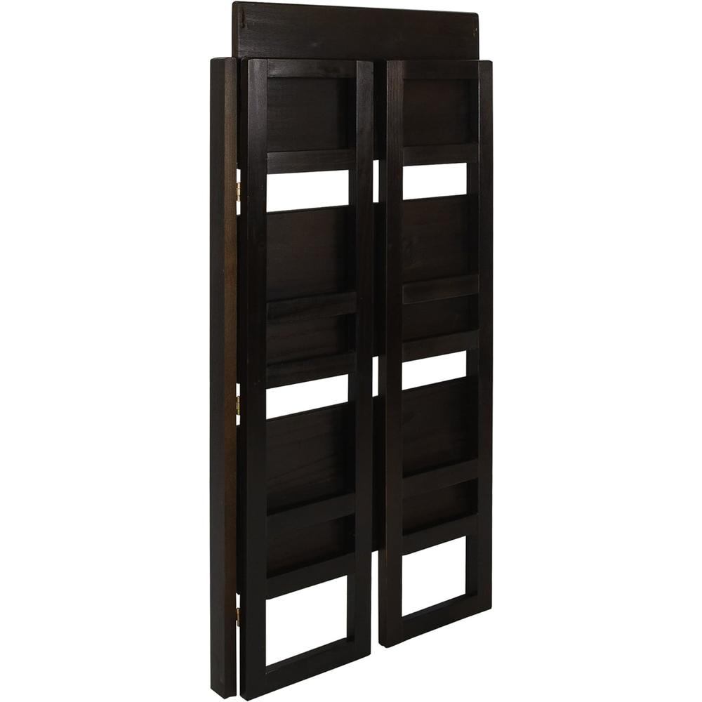 Casual Home 3-Shelf Folding Student Bookcase (20.75" Wide)-Espresso