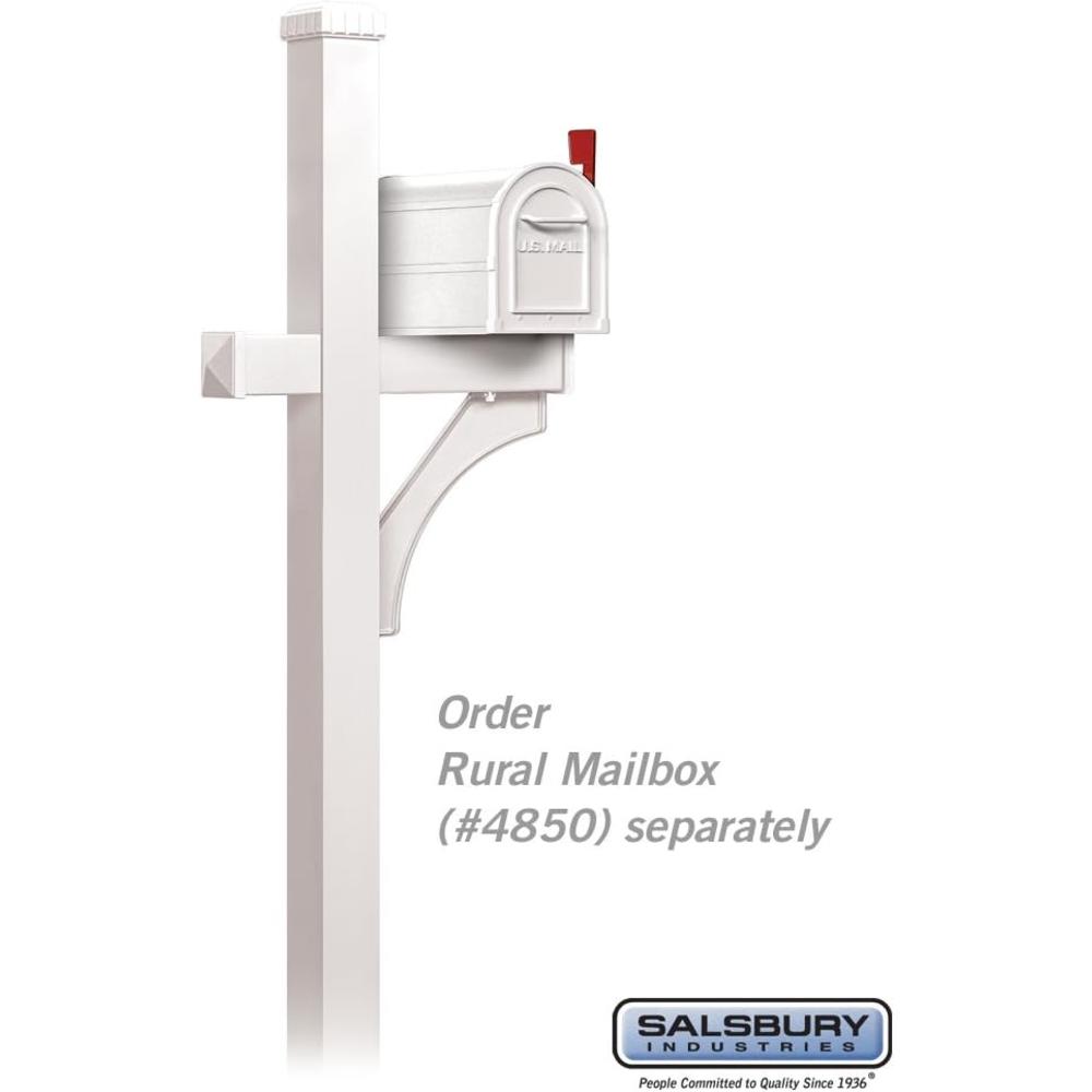 Salsbury Industries Arm Kit - Replacement for Deluxe Post for Mailbox - White