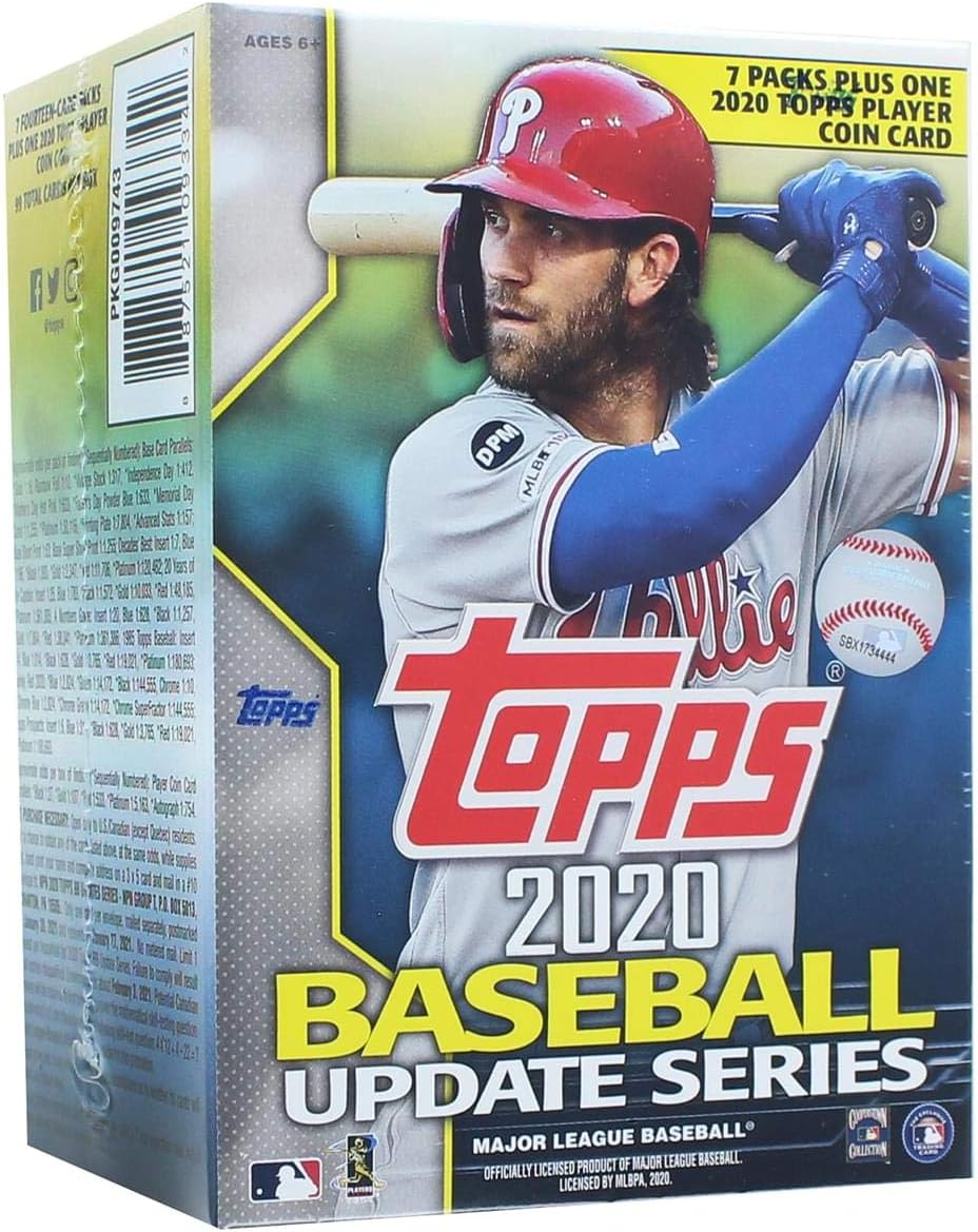 Topps MLB Topps 2020 Update Series Baseball Trading Card BLASTER Box [7 Packs + 1 Coin Card]