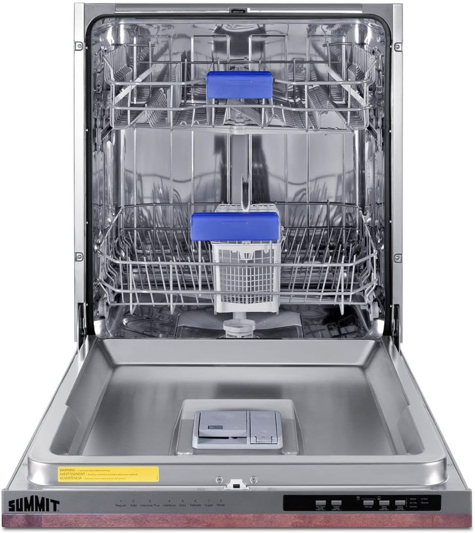 Summit 24 wide ENERGY STAR certified ADA height panel-ready dishwasher (unfinished door) with top-mount controls