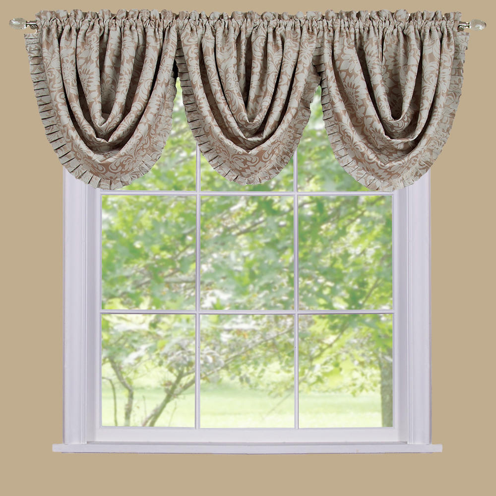 Achim Home Furnishing: Sutton Tan Floral Transitional Blackout Window Curtain Panel