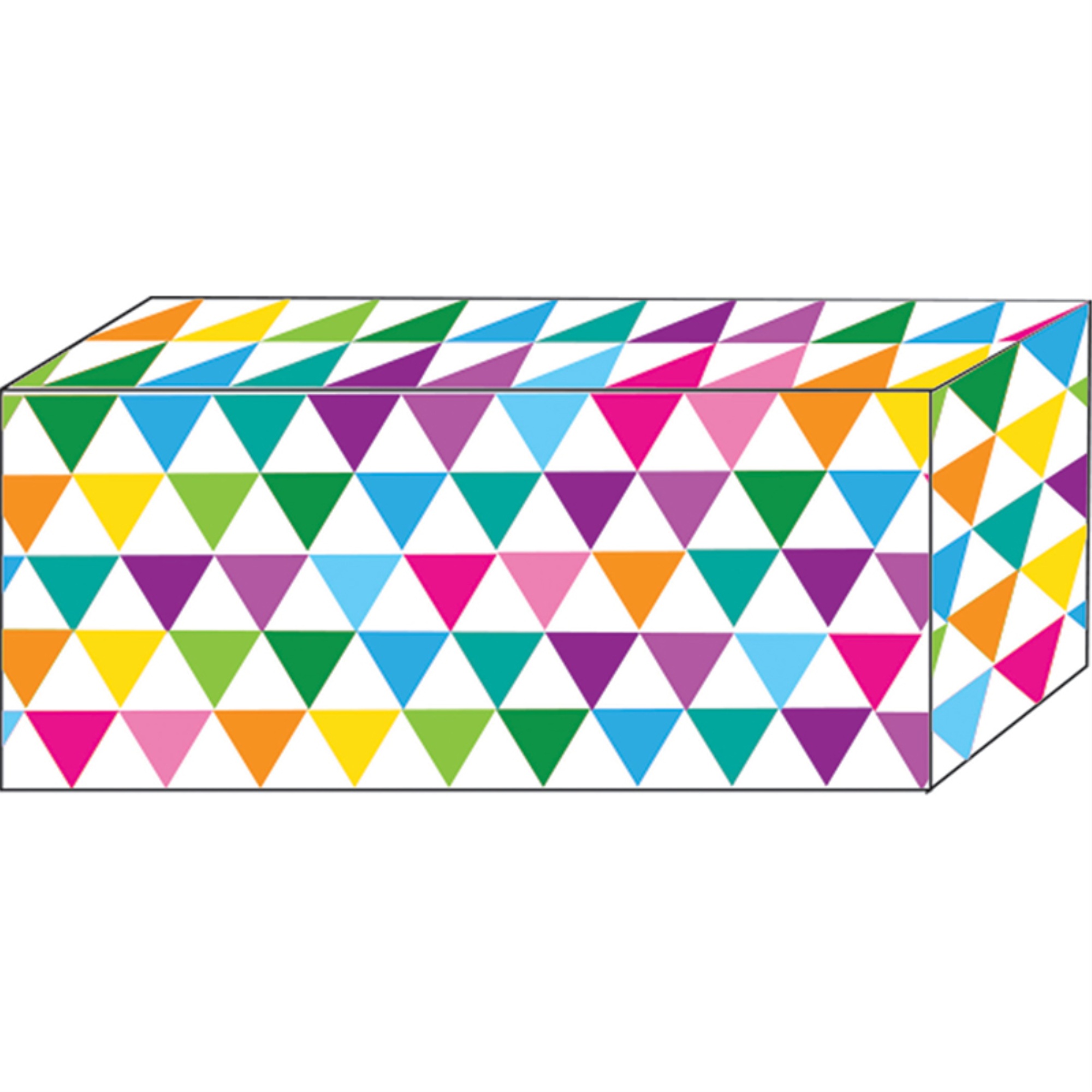 Ashley Productions ASH17852 Block Magnets, Heavy Strength, Colorful Triangles, Flexible Rubber Magnet, 1-7/8" x 7/8" x 3/8".