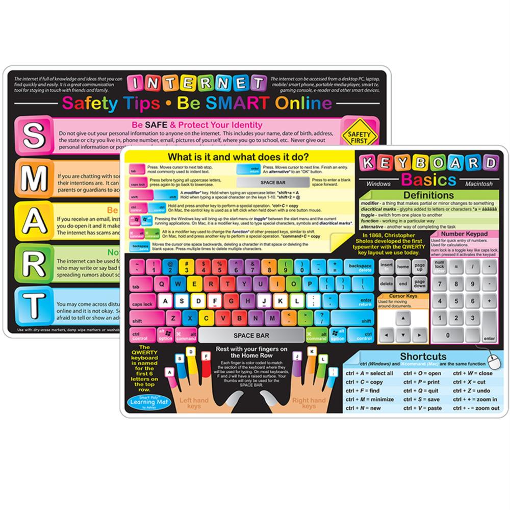 Ashley Productions Smart Poly™ Learning Mat Keyboard, Internet Safety, Polypropylene (PP)/Paper