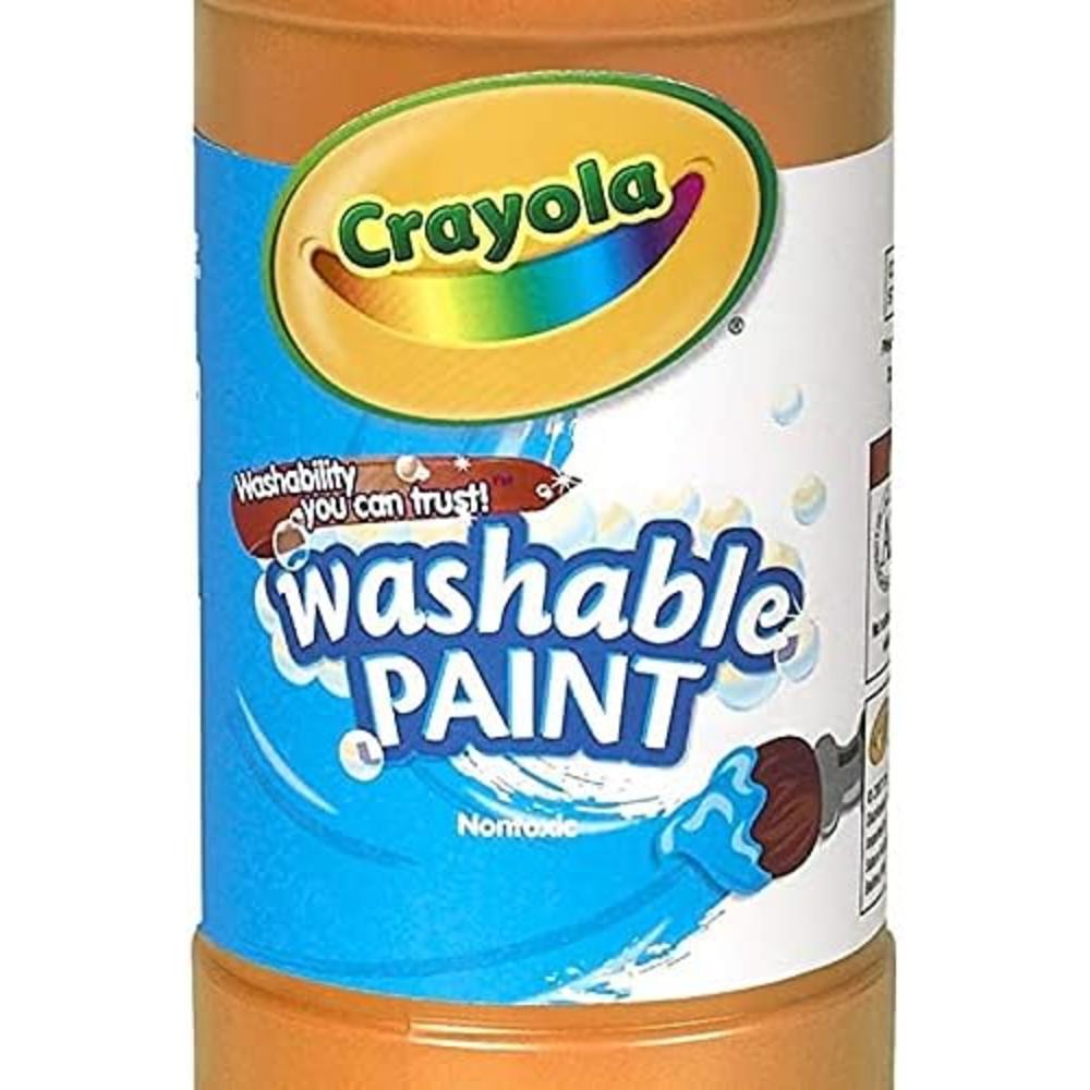 Crayola; Washable Paint, Orange; Art Tools; 16-Ounce Plastic Squeeze Bottle, Bright, Bold Color