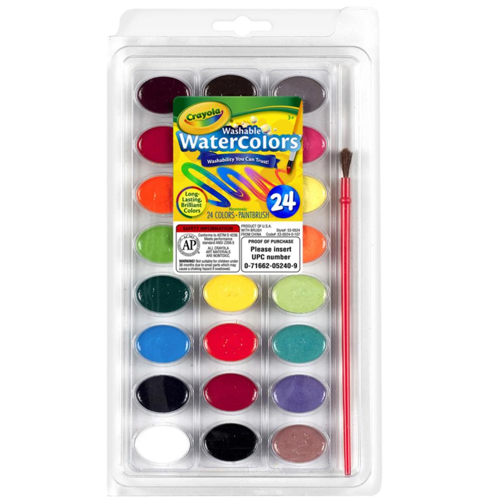 Crayola - Washable Watercolor Set - 24-Color Set