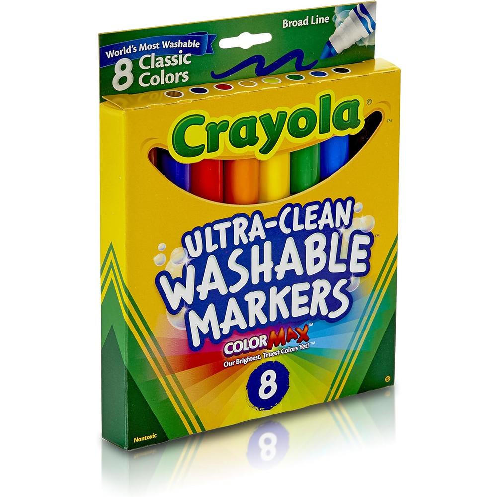 Crayola 8 Ct Broad Line Washable Markers