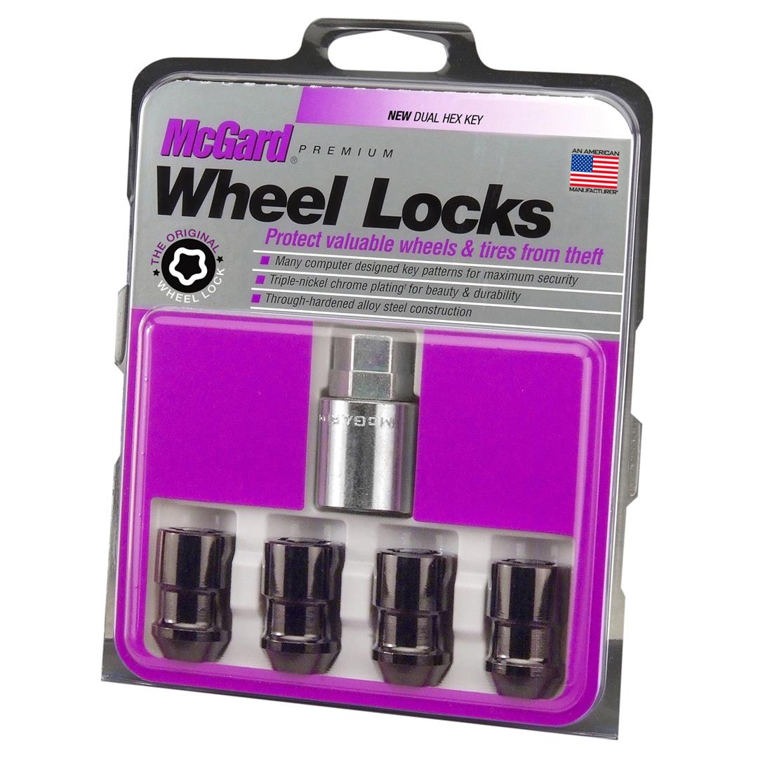 McGard 24026 Black Cone Seat Wheel Locks (M12 x 1.5 Thread Size) - Set of 4