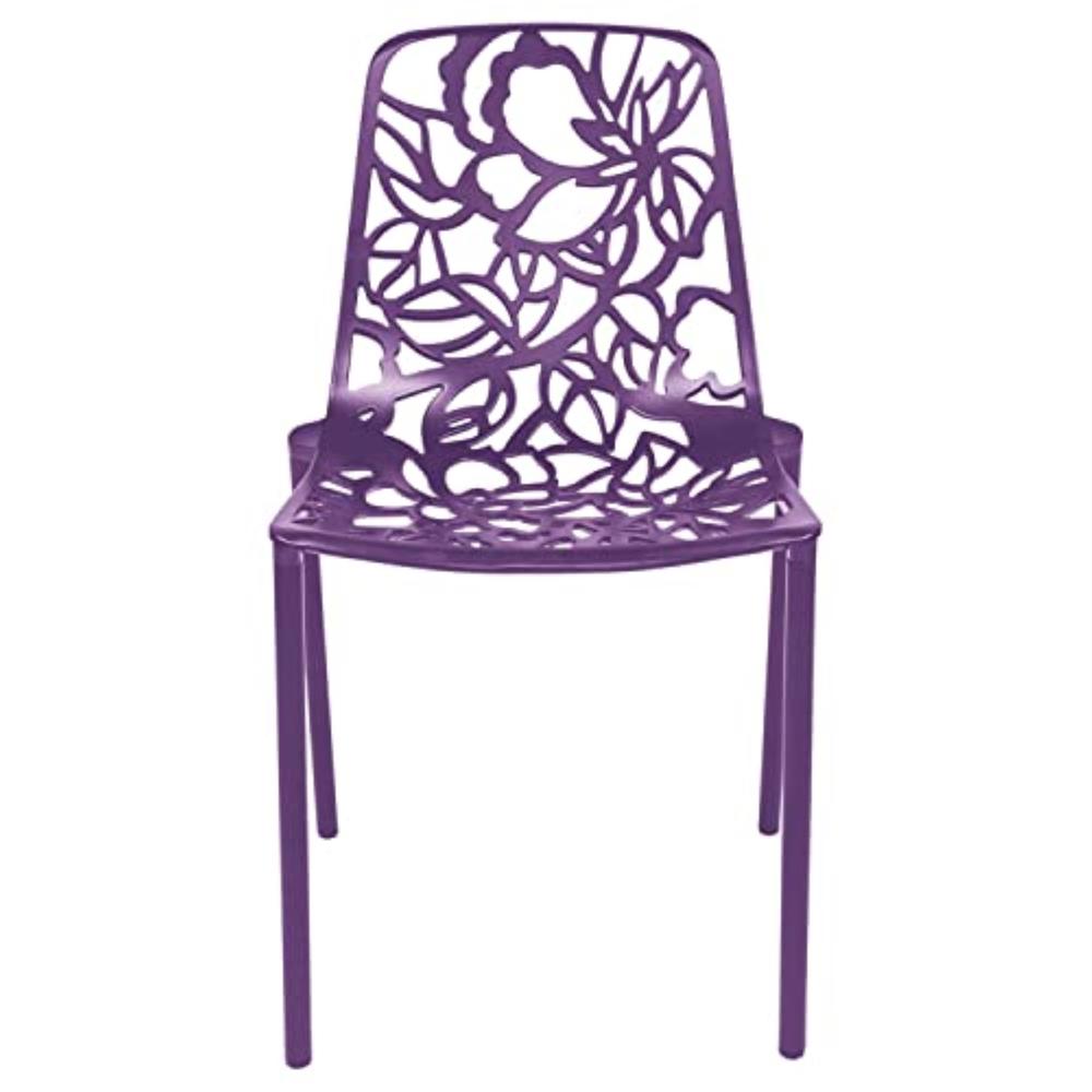LeisureMod Modern Devon Aluminum Chair, Set of 4