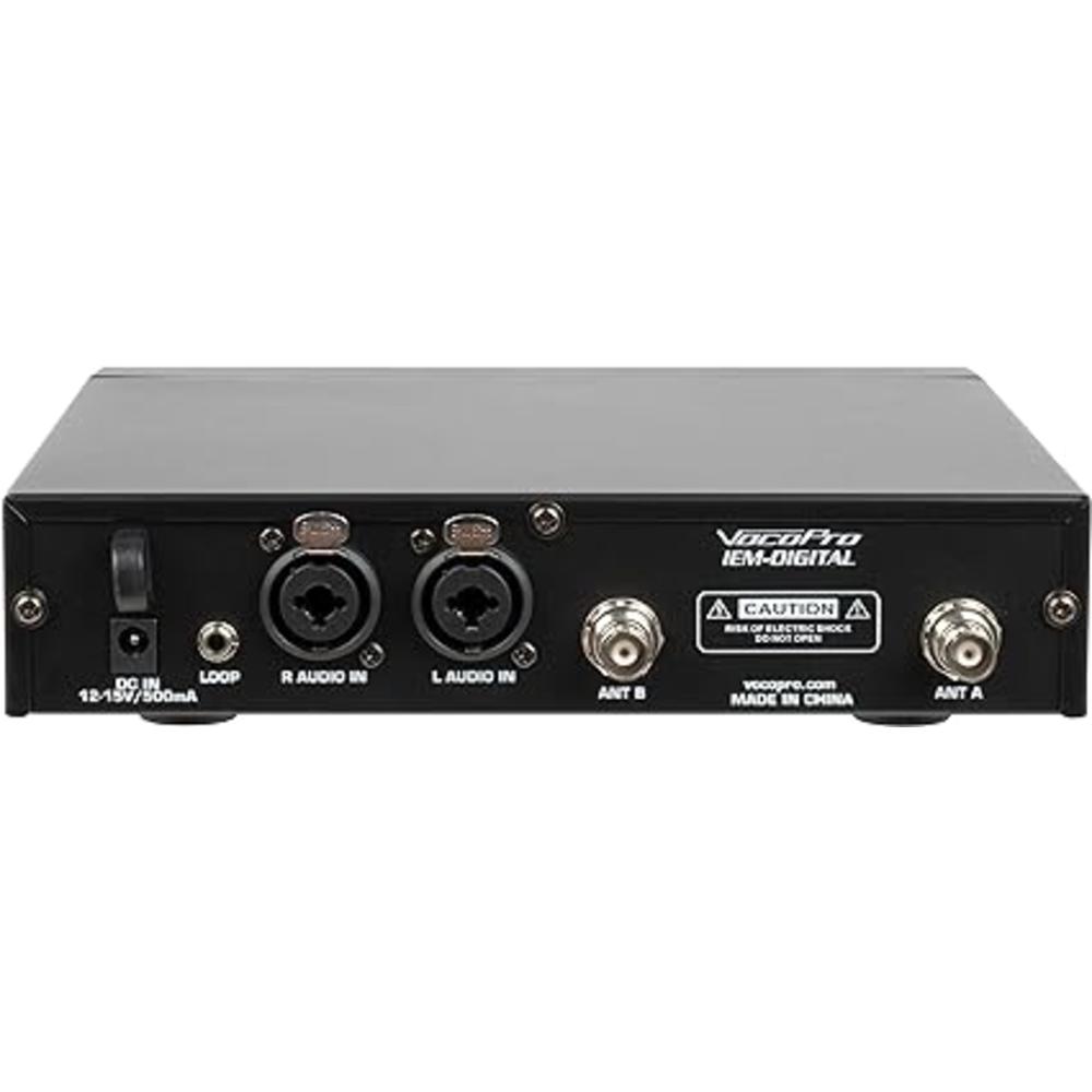 VocoPro Professional Digital Stereo/True Dual Mono In-Ear Monitor With 4 Receivers