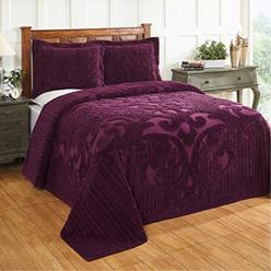 Better Trends Ashton Collection Full/Double Bedspread in Plum