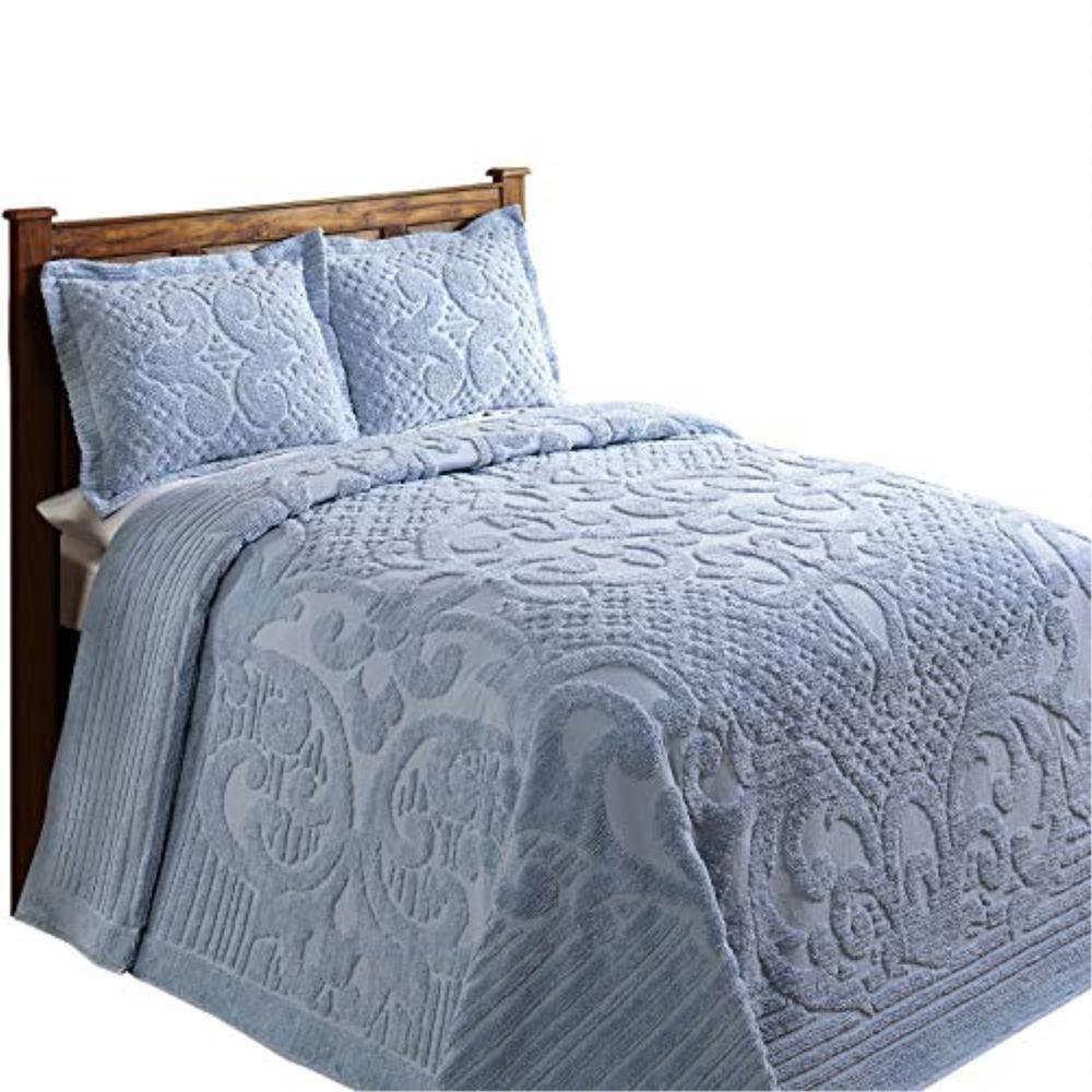 Better Trends Ashton Collection King Bedspread in Blue