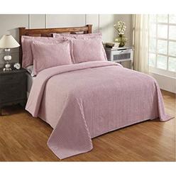Better Trends Jullian Collection Twin Bedspread in Pink